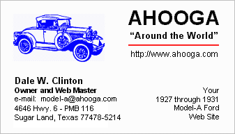 Ahooga Business Card 